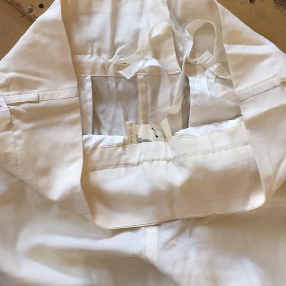 ELIZABETH & JAMES HIGH WAIST IVORY WIDE LEG PANT 4